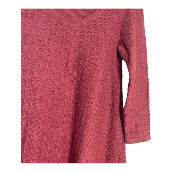 American Eagle Outfitters  M Pink Fit and Flare Knit Scoop Neck Sweater Dress - Picture 6 of 17